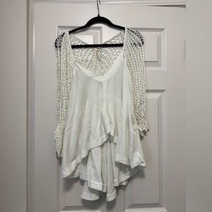 White lace flowy top